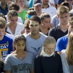 Rafael Nadal participó en el minuto de silencio llevado a cabo en honor a las víctimas de Manacor, Mallorca.